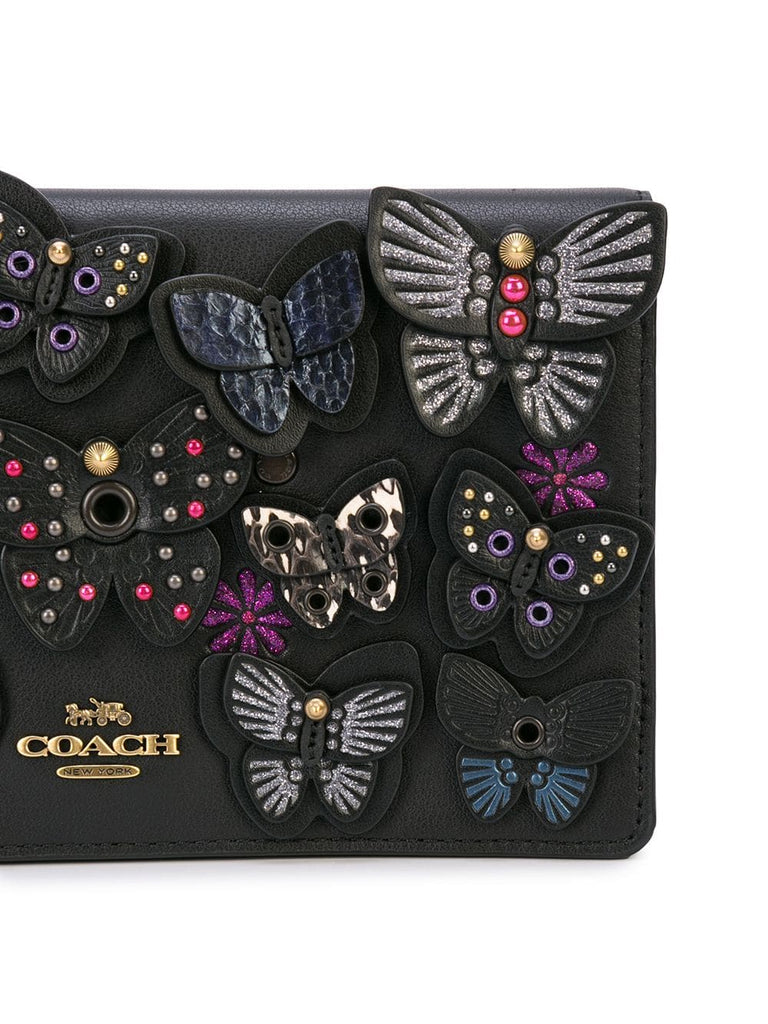 Coach F70085 Callie Foldover Chain Clutch With Butterfly Applique