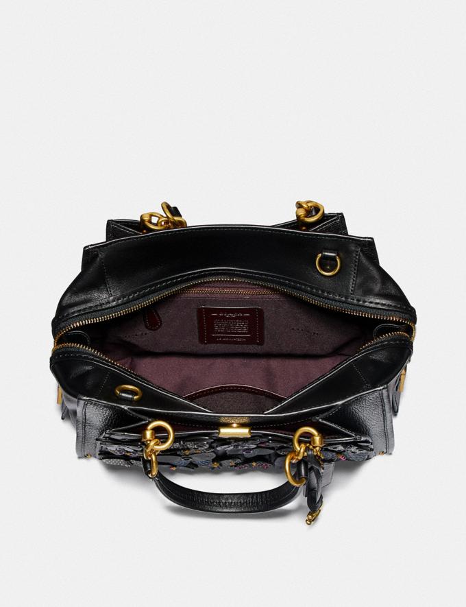 Coach 72614 Dreamer With Butterfly Applique And Snakeskin Black