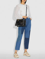 Coach 72614 Dreamer With Butterfly Applique And Snakeskin Black Multi