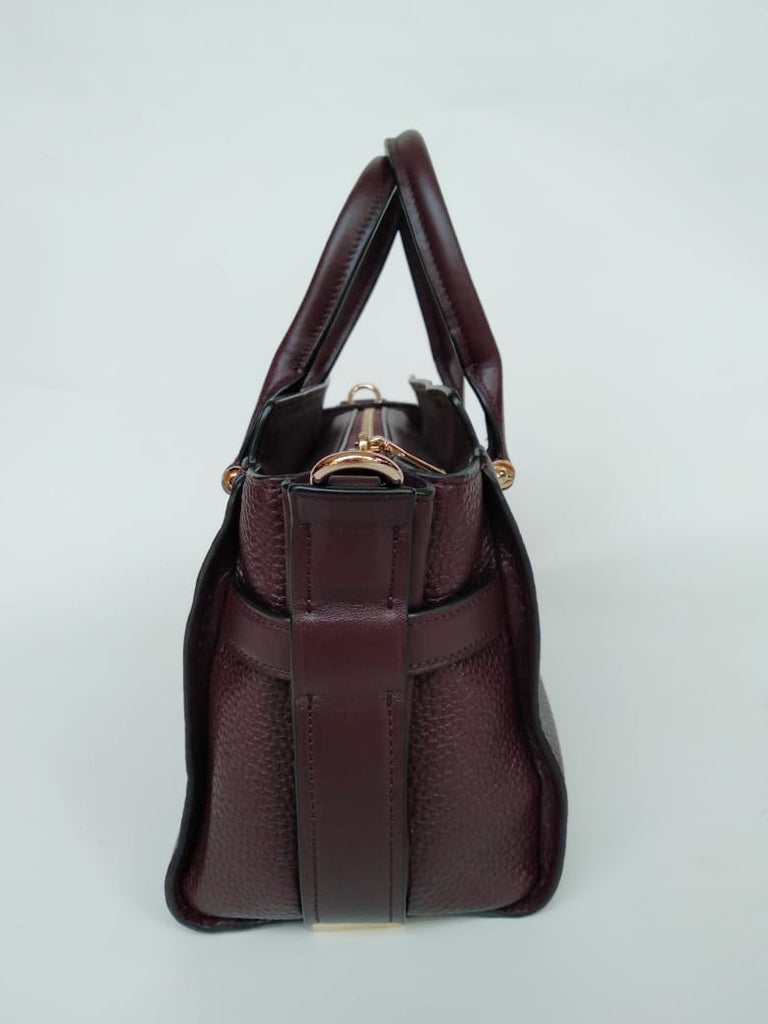 Coach F87295 Swagger 27 Pebble Leather Carryall Oxblood