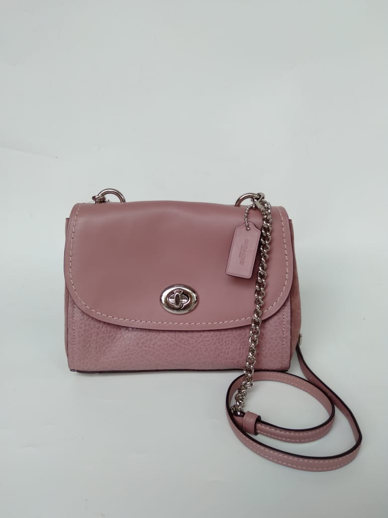 coach faye crossbody backpack Coach F22349 Mixed Faye Leather Crossbody Dusty Rose – Balilene