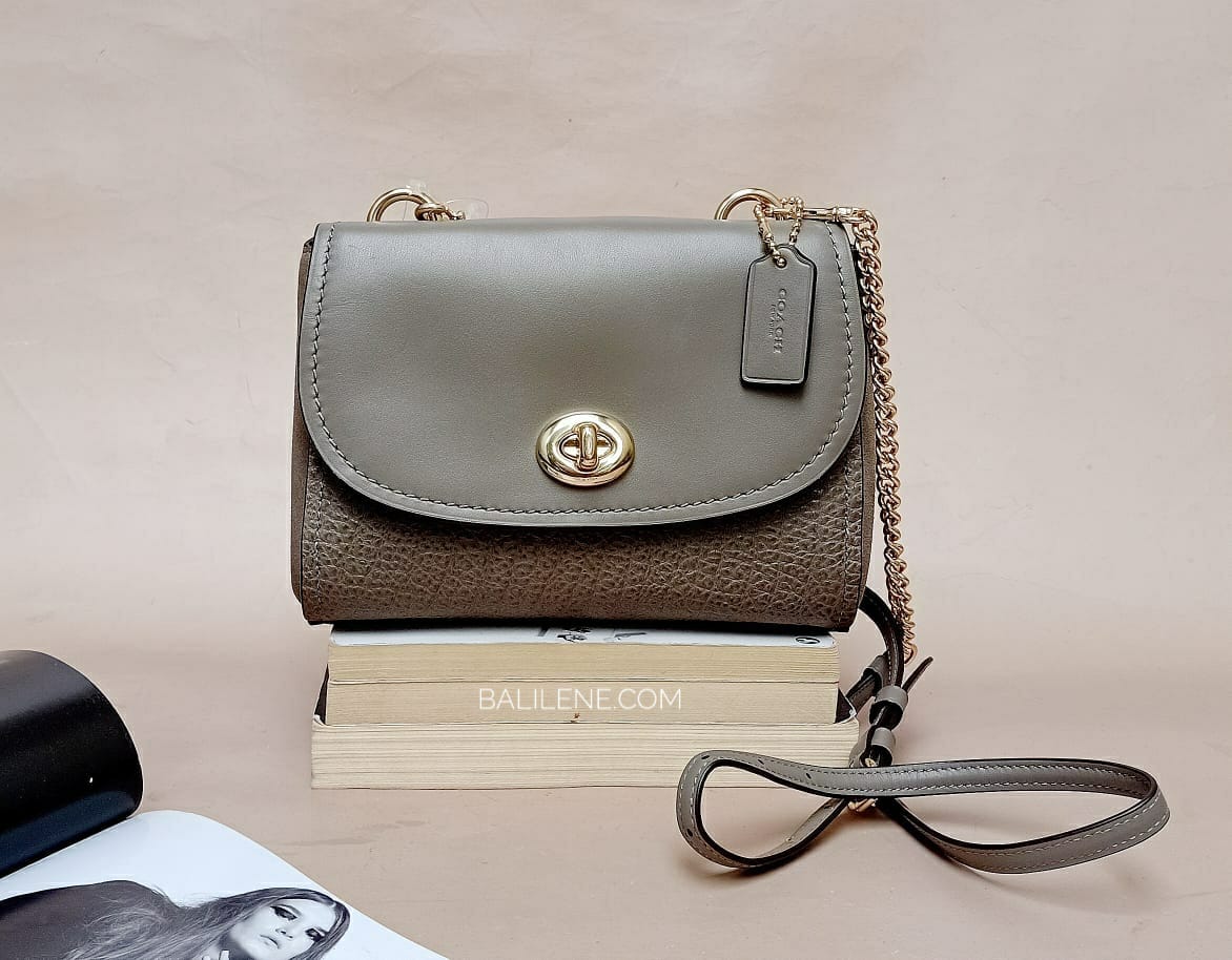 Coach F22349  Mixed Faye Leather Crossbody Fog