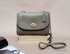 Coach F22349  Mixed Faye Leather Crossbody Fog