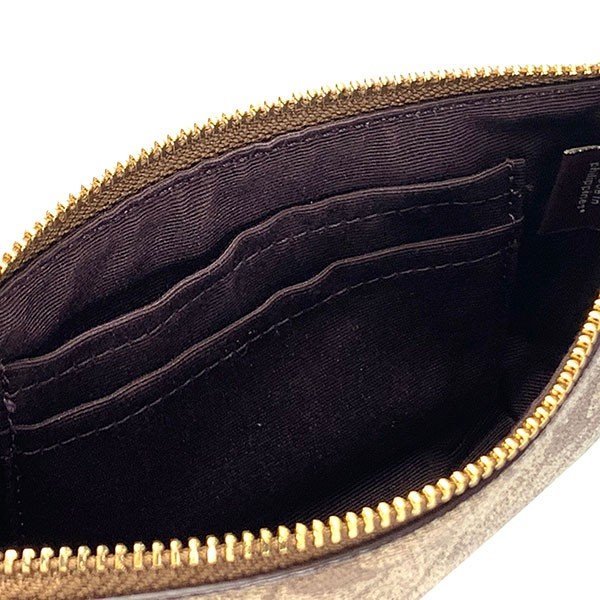 Coach F22713 Boxed Corner Zip Wristlet Metallic Colorblock Light Gold