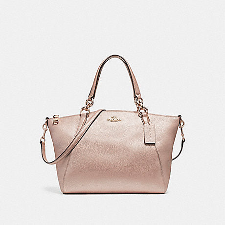 Coach F23538 Small Kelsey Pebble Leather Metallic Platinum