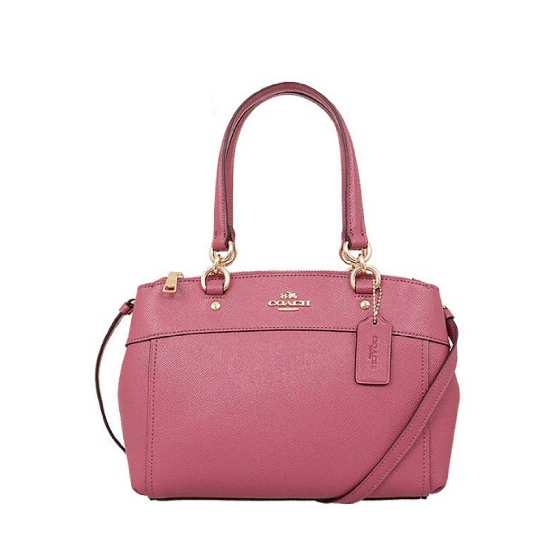 Coach F25395 Christie Mini Brooke Carryall In Crossgrain Pink Rouge