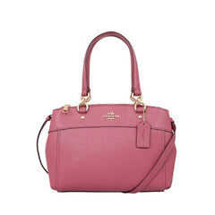 Coach F25395 Christie Mini Brooke Carryall In Crossgrain Pink Rouge