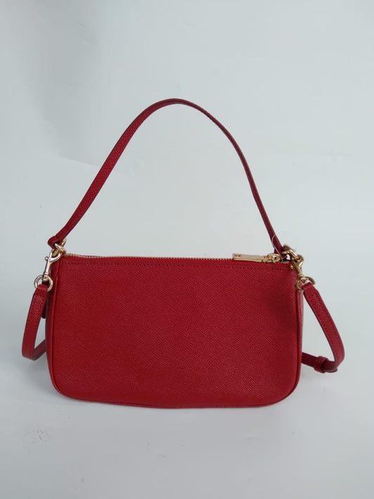 Coach F25591 Crossgrain Top Handle Pouch True Red
