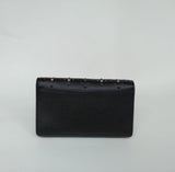 Coach F25681 Ott Prairie Rivets Foldover Crossbody Clutch Black