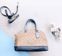 Coach F26155 Signature Mini Sierra Signature Khaki Midnight Pool