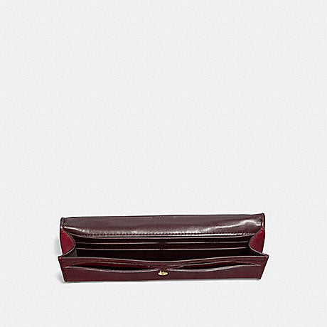 Coach F26814 Soft Wallet In Signature Leather Cherry