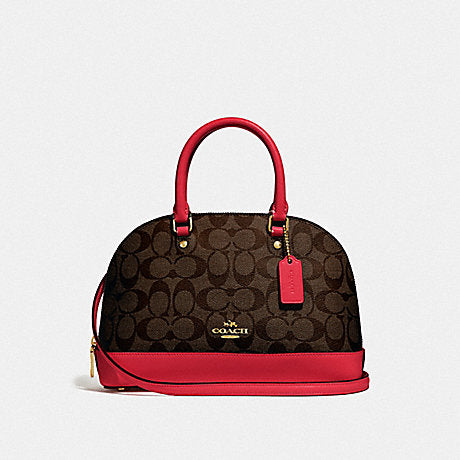 Coach F27583 Mini Sierra Satchel Brown True Red