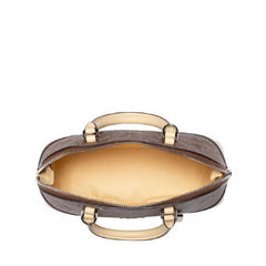 Coach F27583 Mini Sierra Satchel Signature Khaki Vanilla