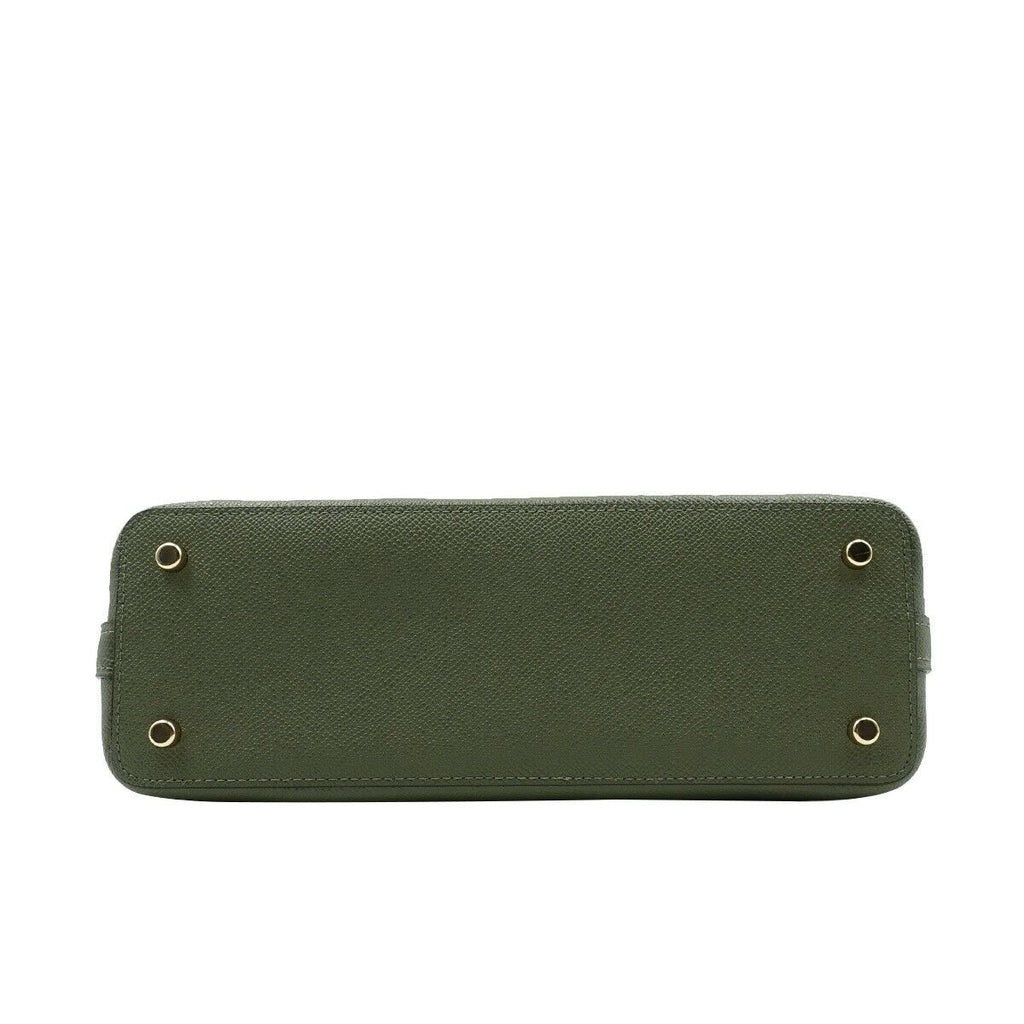 Coach F27591 Mini Sierra Crossgrain Leather Satchel Military Green