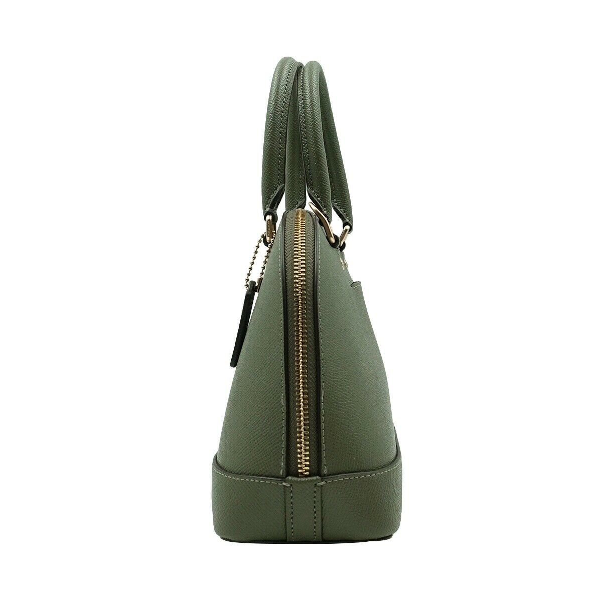 Coach F27591 Mini Sierra Crossgrain Leather Satchel Military Green