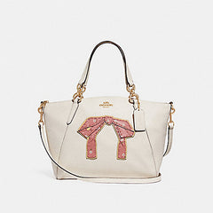 Coach F28972 Small Kelsey Satchel With Floral Bundle Print Bow Chalk Multi