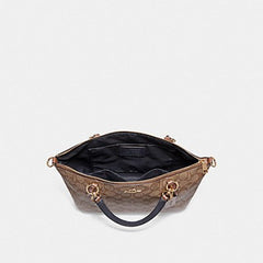 Coach F28989 Signature Small Kelsey Khaki Saddle