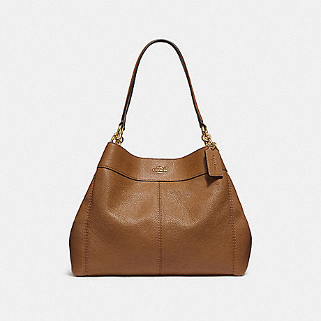 Coach F28992 Pebbled Leather Small Lexy Shoulder Bag Light Saddle