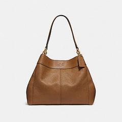 Coach F28992 Pebbled Leather Small Lexy Shoulder Bag Light Saddle