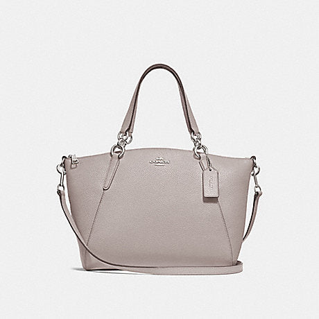 Coach F28993 Pebble Leather Small Kelsey Grey Birch