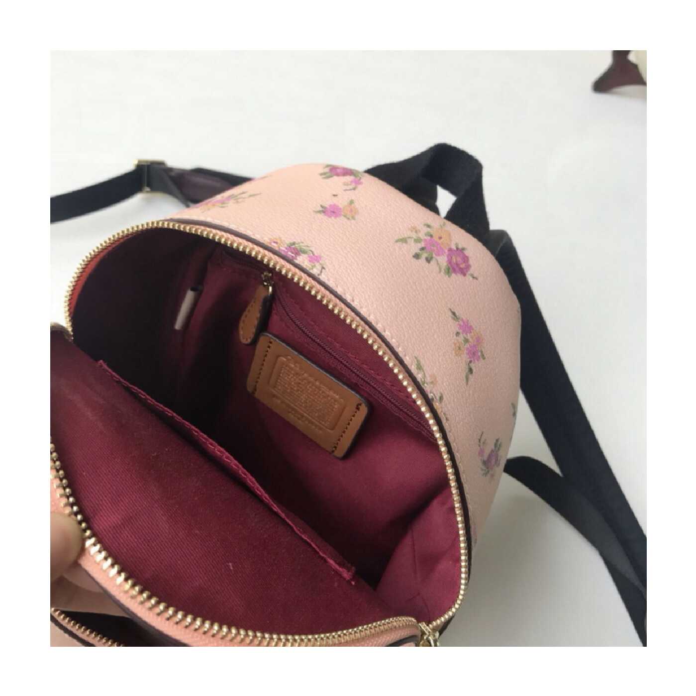 Coach F29354 Disney Minnie Floral Charlie Backpack Limited Edition Vintage Pink