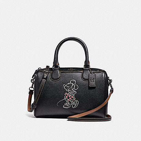 Coach F29356 Mini Bennett In Black With Minni Mouse