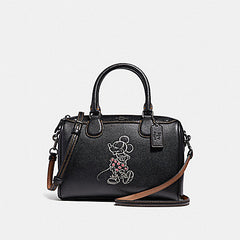 Coach F29356 Mini Bennett In Black With Minni Mouse