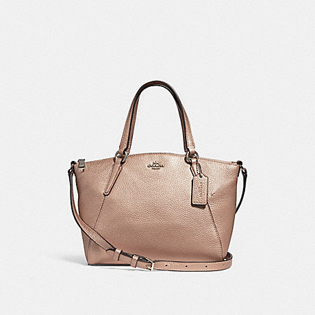 Coach F29639 Metallic Pebble Leather Mini Kelsey Rosegold