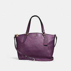 Coach F29639 Mini Kelsey Satchel Metallic Raspberry