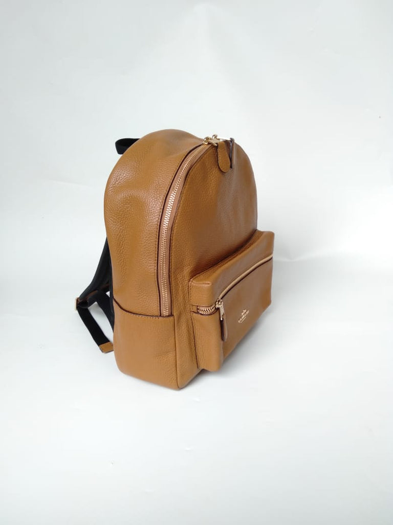 coach charlie pebble backpack Medium in Grey Leather Coach Mini Charlie Backpack in