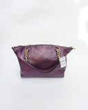 Coach F31409 Small Kelsey Chain Metallic Raspberry