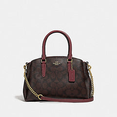 Coach F31985 Signature Mini Sage Brown Wine