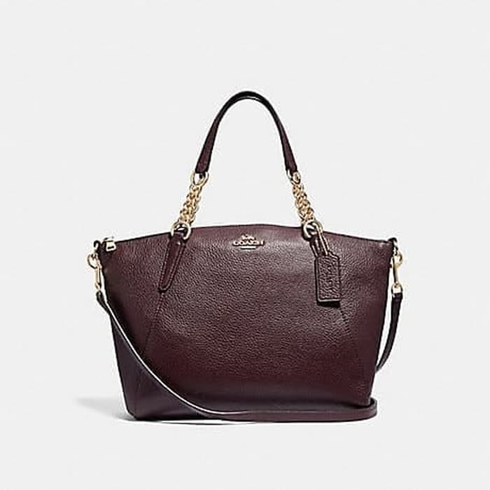 Coach F32157 Small Kelsey Chain Oxblood