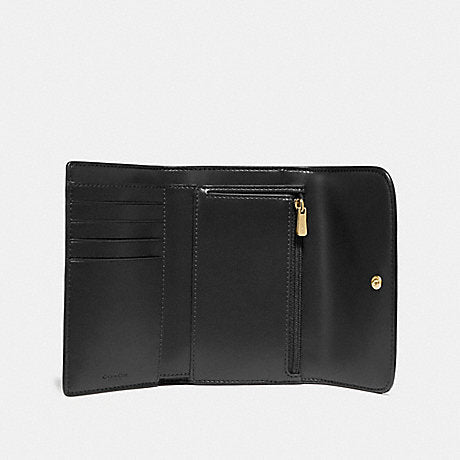 Coach F32485 Medium Envelope Wallet In Signature Canvas Brown Black