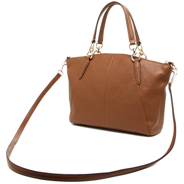 Coach F36675 Pebble Leather Small Kelsey Satchel Saddle