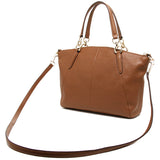 Coach F36675 Pebble Leather Small Kelsey Satchel Saddle