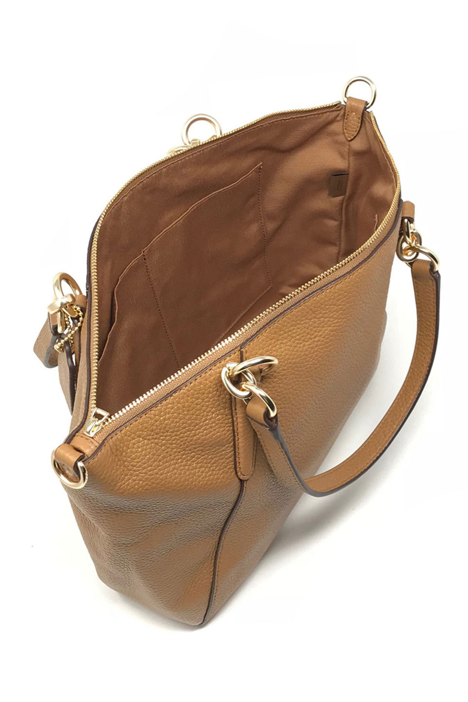 Coach F36675 Pebble Leather Small Kelsey Satchel Saddle