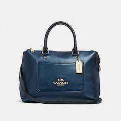 Coach F38054 Emma Satchel Metallic Denim