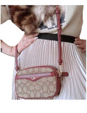 Coach F38687 Ivie Convertible Belt Bag In Signature Jacquard Khaki Wine