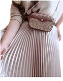 Coach F38687 Ivie Convertible Belt Bag In Signature Jacquard Khaki Wine