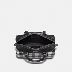 Coach F38948 Mini Bennett With Gingham Print Black Multi