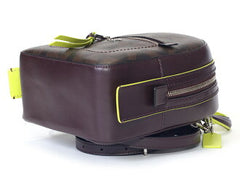 Coach F38998 Andi Backpak In Signature Canvas Brown Neon Yellow