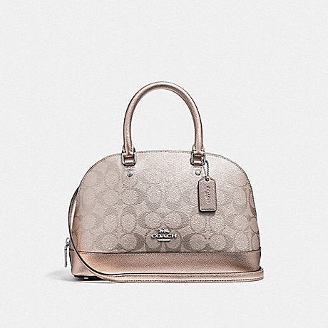 Coach F39556 Mini Sierra Satchel In Signature Canvas Platinum