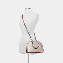 Coach F39556 Mini Sierra Satchel In Signature Canvas Platinum