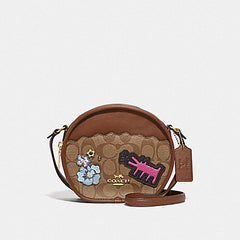 Coach F48730 Keith Haring Canteen Crossbody In Signature Canvas With Patches Multi