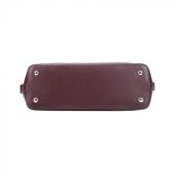 Coach F55450 Debossed Patent Leather Mini Sierra Black Oxblood