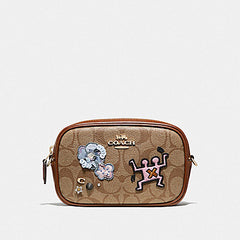 Coach F55644 Keith Haring Convertible Belt Bag In Signature Canvas With Patches Khaki Multi