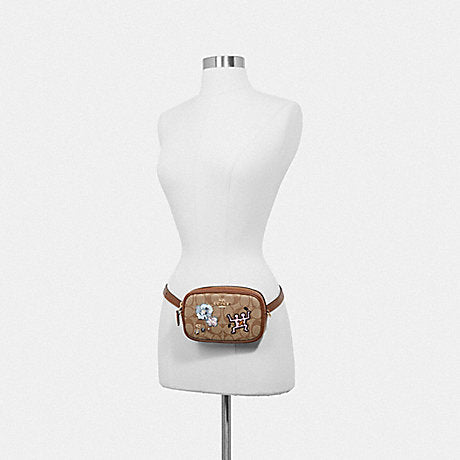 Coach F55644 Keith Haring Convertible Belt Bag In Signature Canvas With Patches Khaki Multi