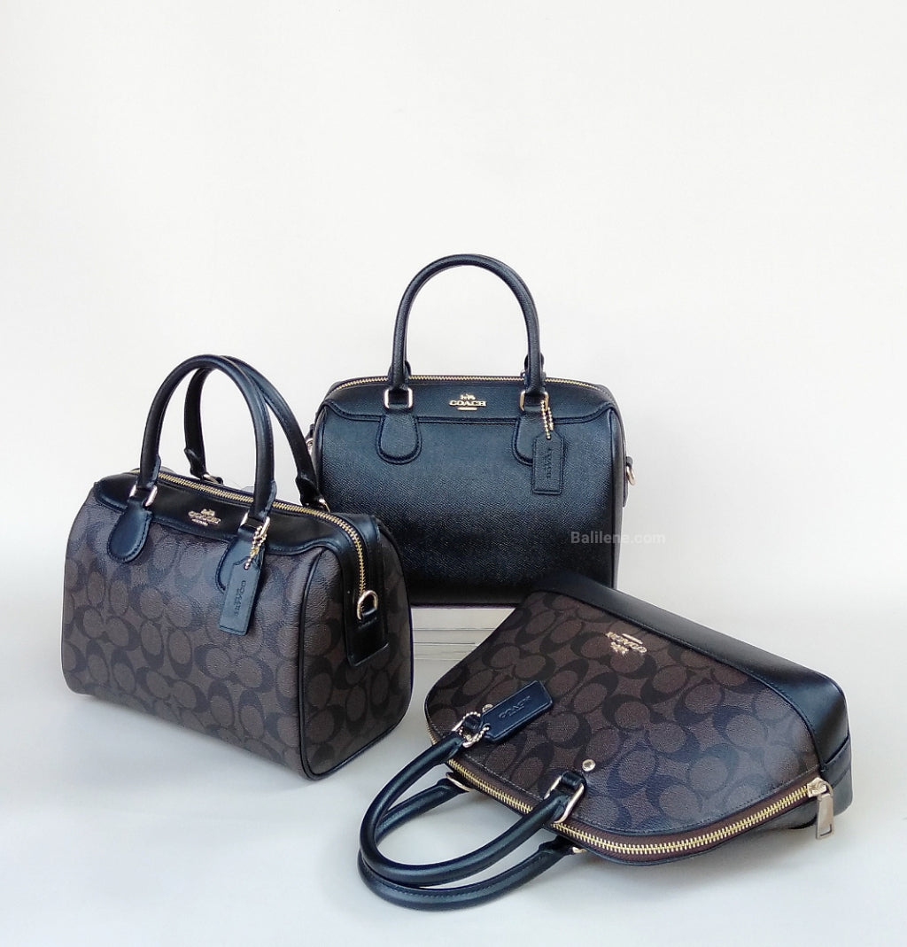 Coach F32203 Signature Mini Bennett Satchel Brown Black