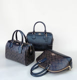 Coach F32203 Signature Mini Bennett Satchel Brown Black